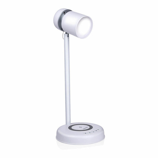 LED lamp with Speaker and Wireless Charger Grundig White 15 W 76 Lm Ø 12 x 34 cm Plastic 3-in-1-0